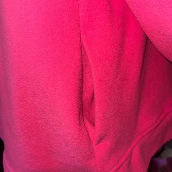 Telluride Clothing Co. Hot Pink Fleece Pullover w/ Split Cuffs & Funnel Neck XL - Picture 4 of 10